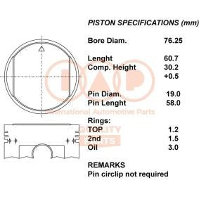 IAP QUALITY PARTS 101-03031 Pistone motore DAIHATSU FEROZA