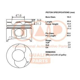 IAP QUALITY PARTS 100-13062 Pistone motore