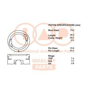100-16050 Pistone motore per SUZUKI Vitara I SUV (ET, TA, TD)